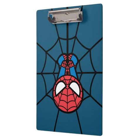 Kawaii Spider Man Hanging Upside Down Clipboard Zazzle