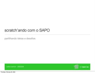 Scratch Ando O Sapo Partilhando Ideias E Desafios Ppt