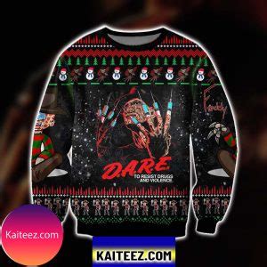 Freddy Krueger Knitting Pattern 3d Print Ugly Sweater - Kaiteez