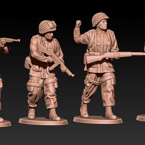 D Printable Ww Us Paratroopers By Kozak Miniatures