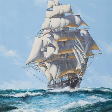 Clipper Ship Painting - Etsy