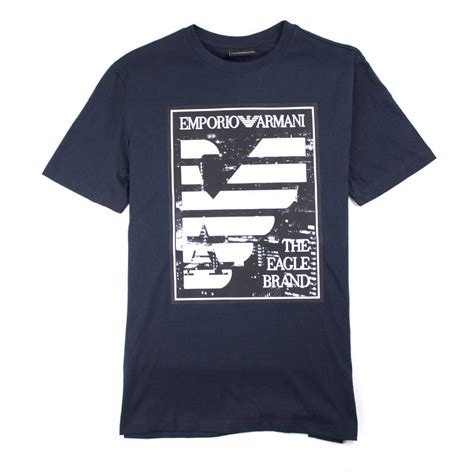 Emporio Armani The Eagle Brand T-Shirt Navy | ONU