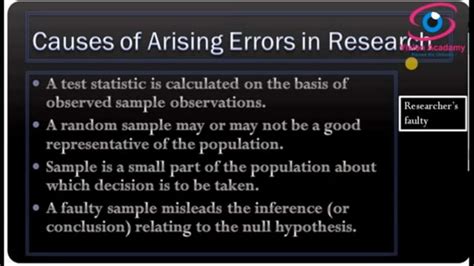 Types Of Errors Type I And Type Ii Errors Ppt