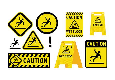 Slippery Floor Sign Vector