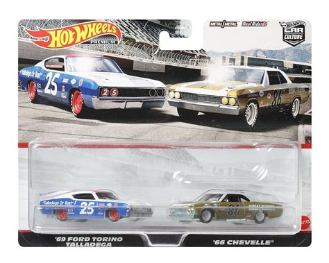 Hot Wheels 1 64 Car Culture 2 Pack 1969 Ford Torino Talladega 1966