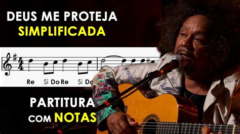 Deus Me Proteja Chico C Sar Partitura Notas Para Flauta Doce