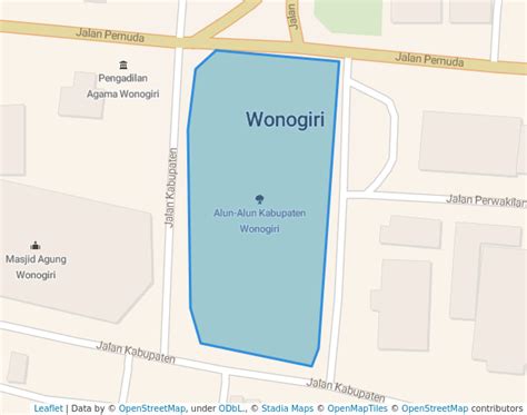 Alun-Alun Kabupaten Wonogiri in Wonogiri | Map and Routes