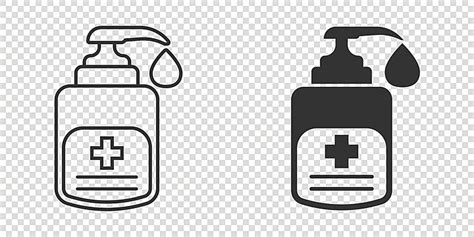 Flatstyle Hand Sanitizer Bottle Isolated Vector Sanitizer Illustration