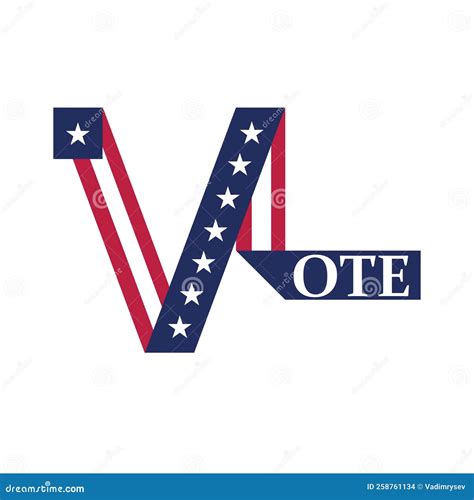 Text Design Concept VOTE. Voting in America. Template Elections Icons ...