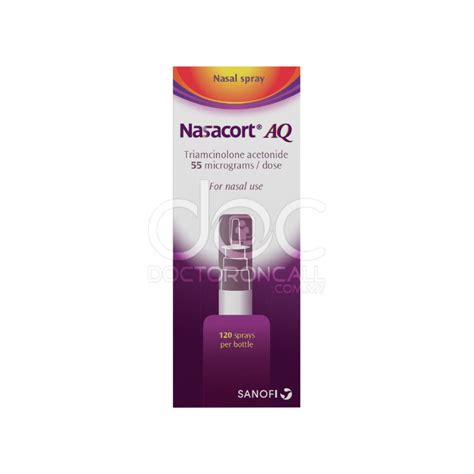 Buy Nasacort 55mcg Aqueous Nasal Spray 120 doses- Uses, Dosage, Side Effects, Instructions ...