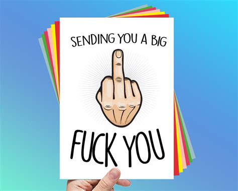 Sending You A Big FUCK YOU Harsh Cards A4 Etsy