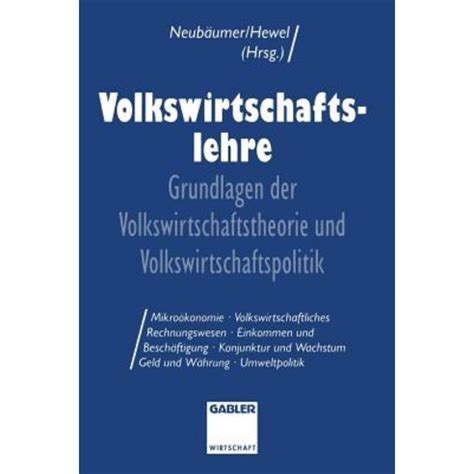 Volkswirtschaftslehre Paperback Gabler Verlag