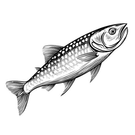 Premium Vector Hand Drawn Sketch Mackerel Fish Illustration