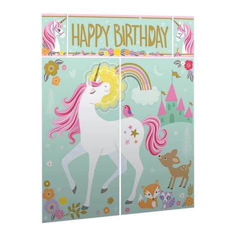 Joyeux Anniversaire Filles Magique Licorne Kit D Coration Photomaton