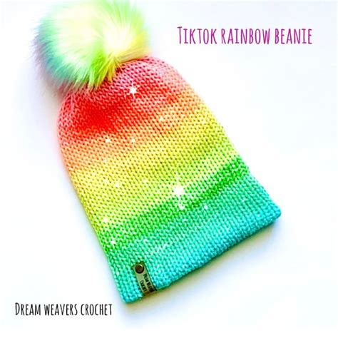 Rainbow Beanie Etsy