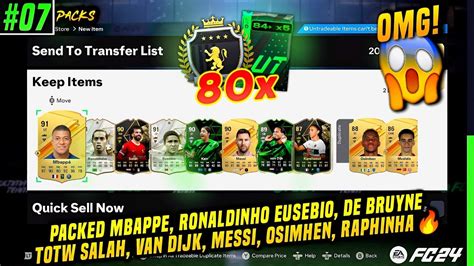 OMG PACKED MBAPPE SALAH RONALDINHO OPENING 80x SQUAD BATTLES 84