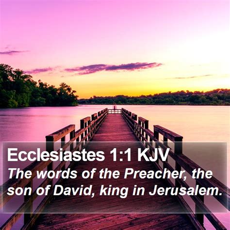 Ecclesiastes 1 1 Kjv Bible Verse Images