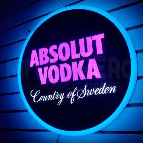 Letrero Luminoso Absolut Vodka Acr Lico Led