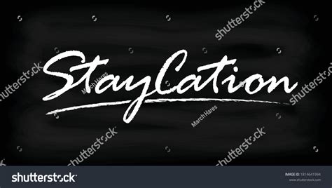 Staycation Vector Illustration Card Ad Logo Stock Vector Royalty Free