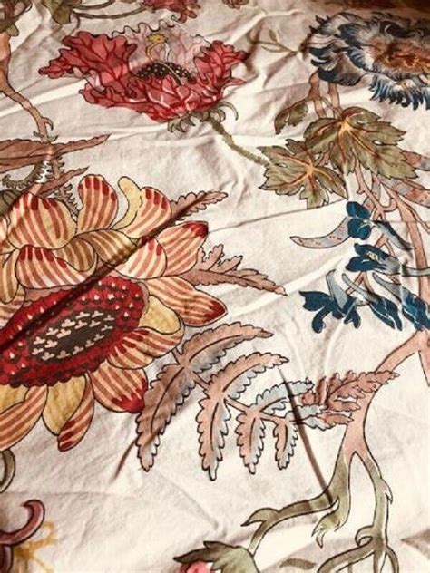 Pottery Barn Reagan Palampore Duvet Cover Warm Red Queen Std Sham