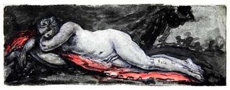 Erotic Vintage Art Naked Woman Reclining Nude Th Century Original From The MET Museum