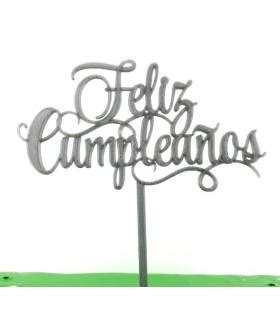 Topper Feliz Cumpleaños Tornasol