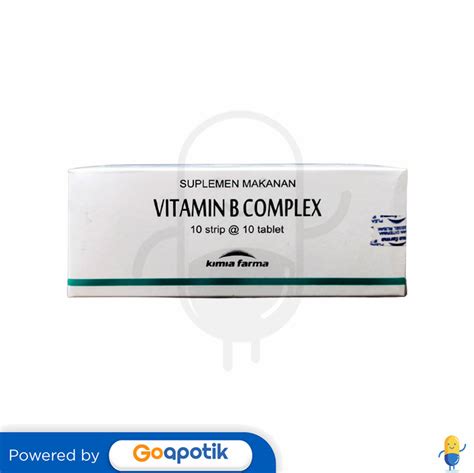 VITAMIN B COMPLEX KIMIA FARMA BOX 100 TABLET Kegunaan Efek Samping