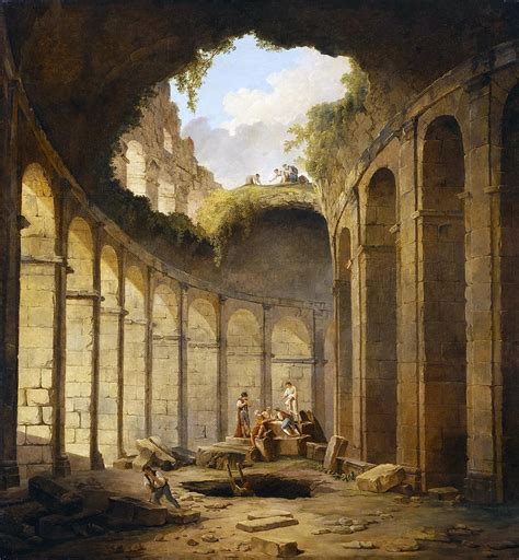 The Colosseum In Rome Painting By Hubert Robert Fine Art America