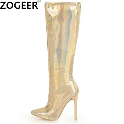 Plus Size 48 Women Boots Sexy Fetish Dance Nightclub Party Shoes High