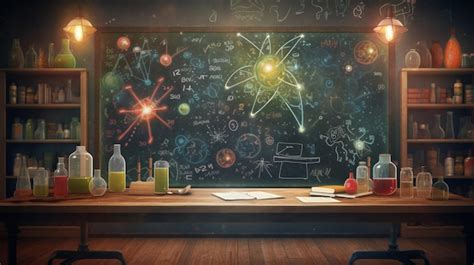 Premium Photo Chalkboard With Science Class Background