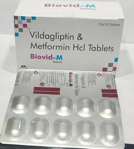 Vildagliptin Metformin HCL Tablets Advised By The Doctor Packaging