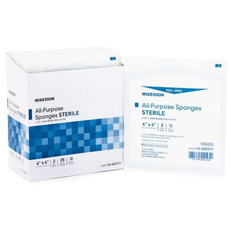 Mckesson All Purpose Sterile Cotton Gauze Sponges