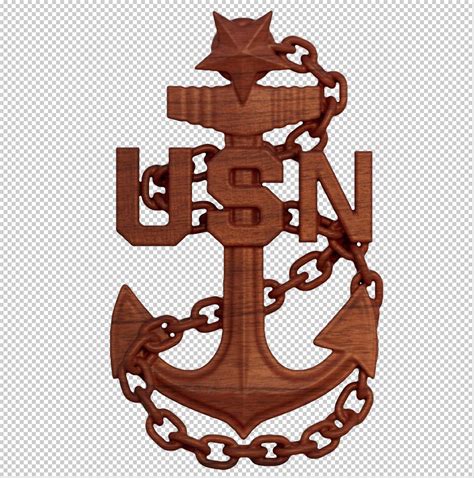 Usn Senior Chief Anchor Stl For Cnc And 3d Printing Etsy