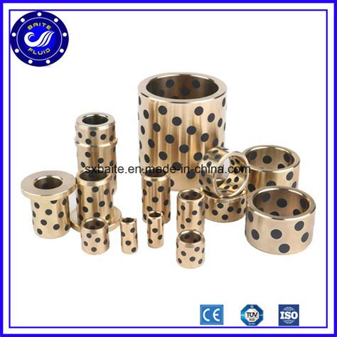 Hydraulic Cylinder Casting Bronze Flange Bearing With Solid Lubricant