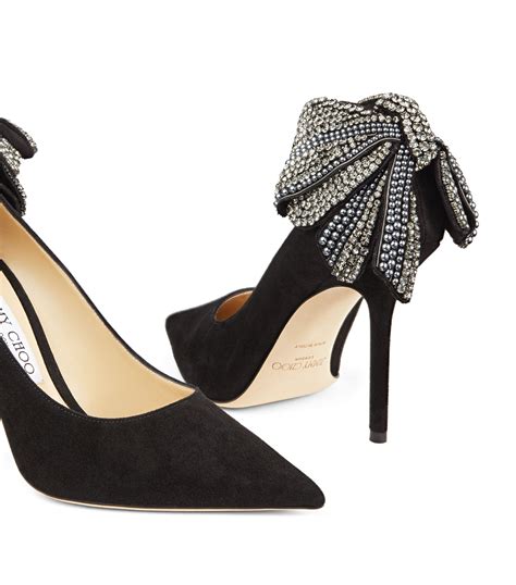 Womens Jimmy Choo Black Love Embellished Pumps 100 Harrods Uk