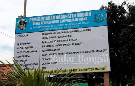 Dinas Pupr Kabupaten Madiun Gencarkan Perbaikan Ruas Jalan Alternatif