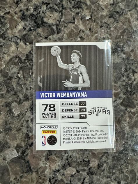 Monopoly Prizm Victor Wembanyama Starter Deck Rookie Rc Spurs