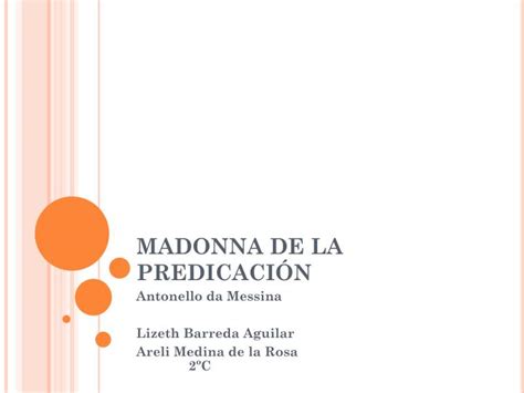 PPT MADONNA DE LA PREDICACIÓN PowerPoint Presentation free download