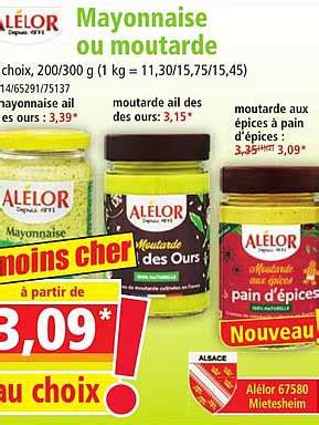 Promo Mayonnaise Ou Moutarde Alélor chez Norma iCatalogue fr