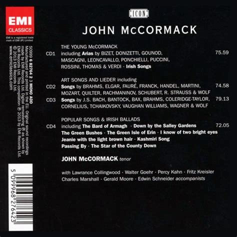 John Mccormack Icon Ill Walk Beside You 4cd Box на Cd Audio за 31