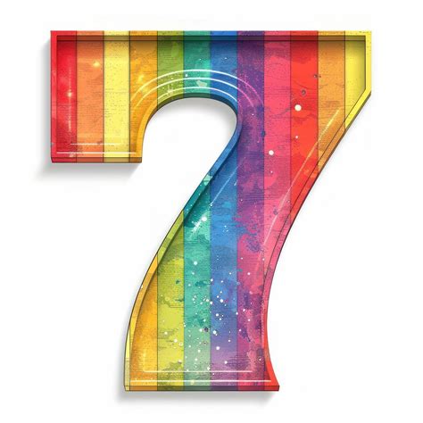 Rainbow Number 7 Weaponry Symbol Free Photo Illustration Rawpixel