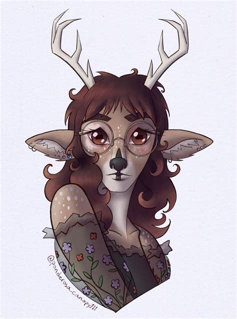 Deer Woman Drawing