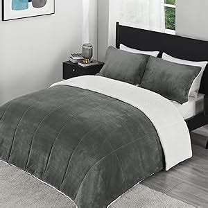 Amazon Downluxe Ultra Soft Micromink Sherpa Queen Comforter Set