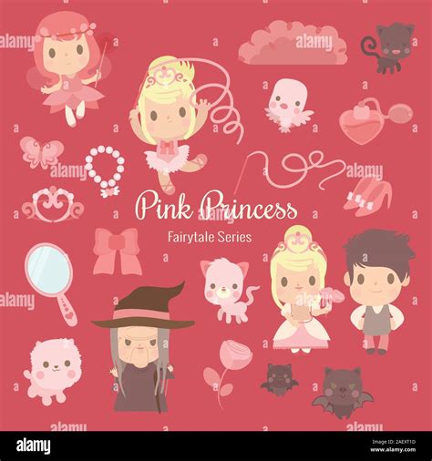 Serie De Cuentos De Hadas Princesa Rosa Imagen Vector De Stock Alamy