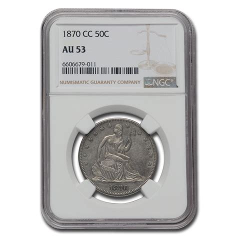 1870-CC Liberty Seated Half Dollar AU-53 NGC