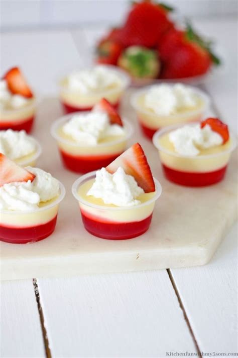 Strawberry Cheesecake Pudding Shots Kitchen Fun With My 3 Sons