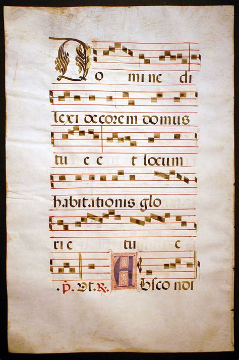 Gregorian Chant C 1525 Elaborate Initials Im 11361 000