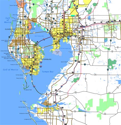 Map Of Tampa Bay Florida Maps Of Florida