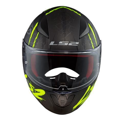 LS2 FF353 Raven Matt Black Silver HV Yellow