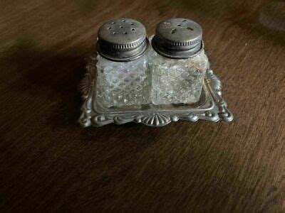 James Bregenzer Vintage Small Glass Salt And Pepper Shakers With